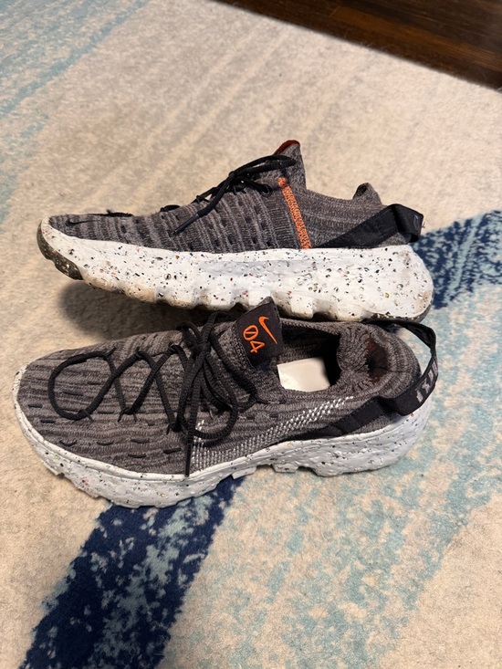 Nike Shoes - Nike Grey Flyknit Sneakers with Orange Tongue Tab